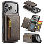 DG.MING M5 Series For iPhone 18 Pro / 17 Pro Case Detachable Magnetic Leather Phone Cover with Card Slots