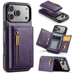 DG.MING M5 Series For iPhone 18 Pro / 17 Pro Case Detachable Magnetic Leather Phone Cover with Card Slots