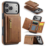 DG.MING M5-serien til iPhone 18 Pro Max / 17 Pro Max cover Aftageligt magnetisk lædertelefoncover med kortlommer