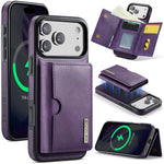 DG.MING M6 Series For iPhone 18 Pro / 17 Pro Case Magnetic Wallet PU + PC + TPU Phone Cover
