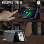DG.MING M6 Series til iPhone 18 Pro Max / 17 Pro Max Cover Magnetisk Pung PU + PC + TPU Telefoncover