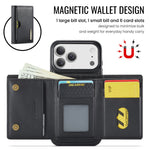DG.MING M6 Series til iPhone 18 Pro Max / 17 Pro Max Cover Magnetisk Pung PU + PC + TPU Telefoncover