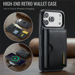 DG.MING M6 Series til iPhone 18 Pro Max / 17 Pro Max Cover Magnetisk Pung PU + PC + TPU Telefoncover