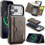DG.MING M6 Series til iPhone 18 Pro Max / 17 Pro Max Cover Magnetisk Pung PU + PC + TPU Telefoncover