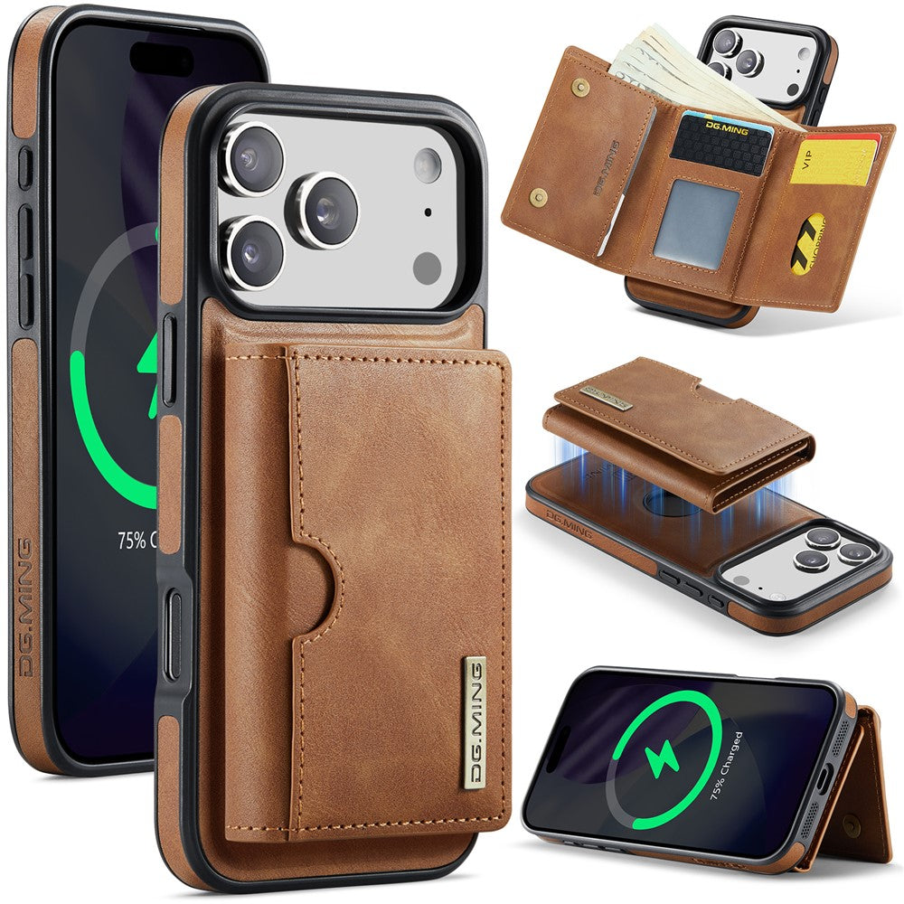 DG.MING M6 Series til iPhone 18 Pro Max / 17 Pro Max Cover Magnetisk Pung PU + PC + TPU Telefoncover