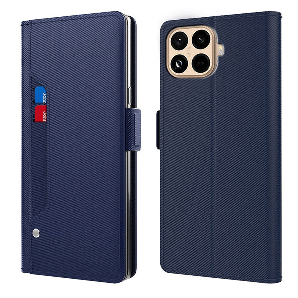 For Xiaomi 15T Pro Case Stand PU Leather Phone Cover Card Holder Mirror