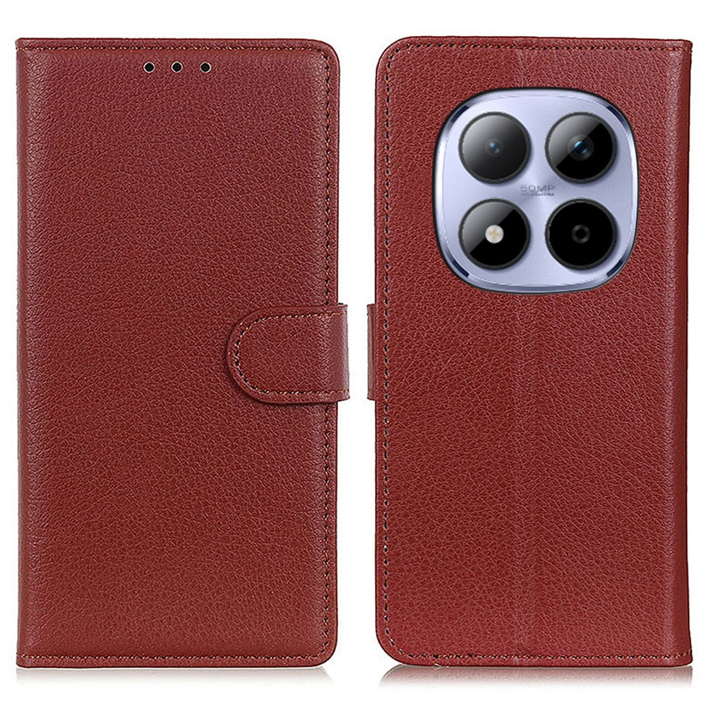 For Xiaomi Poco M8 Pro 5G / Redmi Note 15 Pro+ 5G (Global) Wallet Case PU Leather Phone Cover Litchi Texture