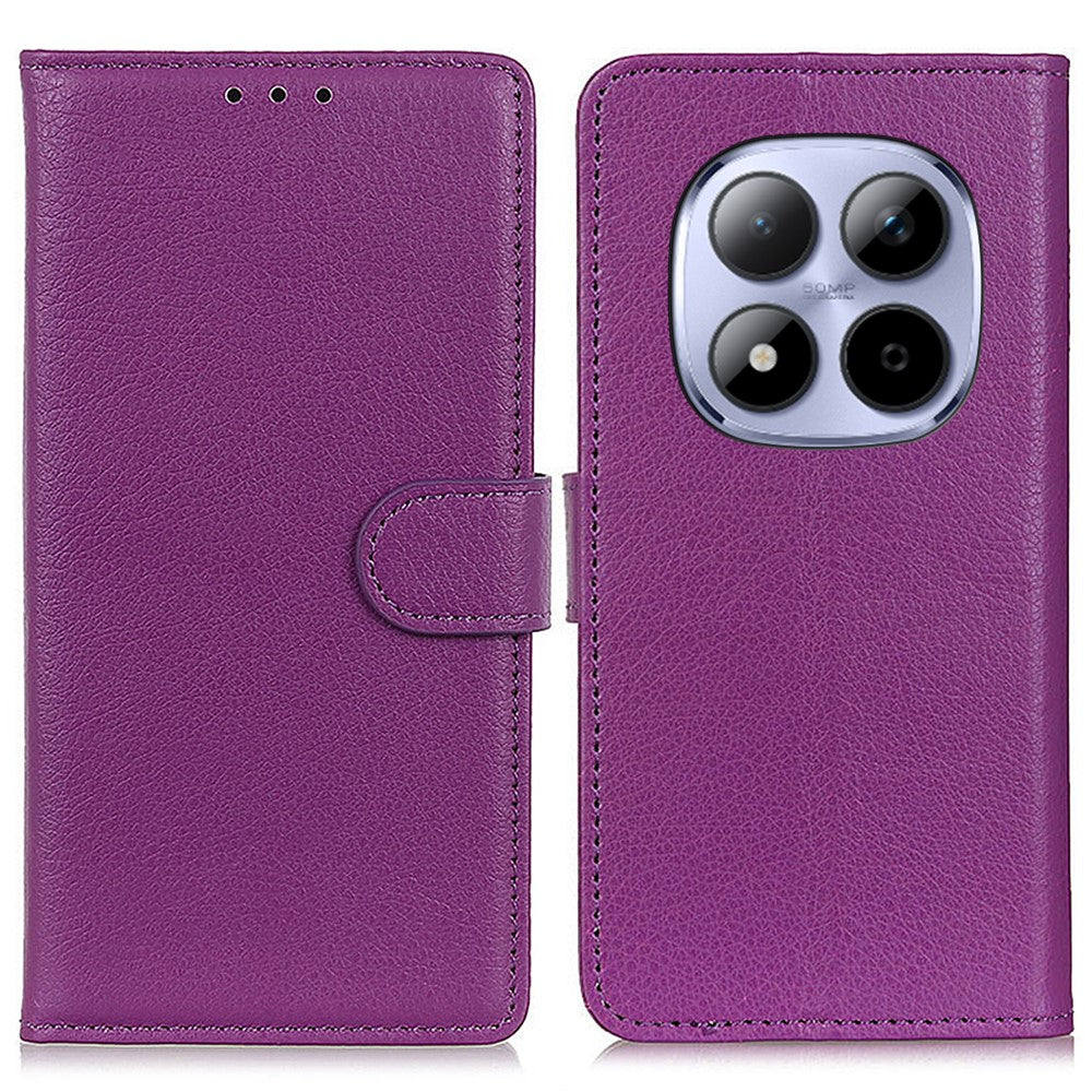 For Xiaomi Poco M8 Pro 5G / Redmi Note 15 Pro+ 5G (Global) Wallet Case PU Leather Phone Cover Litchi Texture