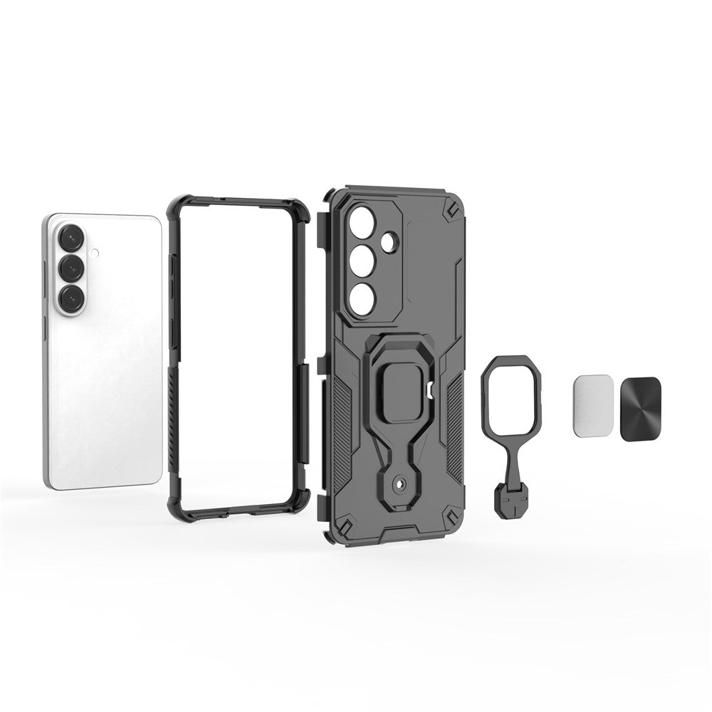 Samsung Galaxy S26 Skal Roterbart Ringstativ PC + TPU Stötsäkert mobilskal