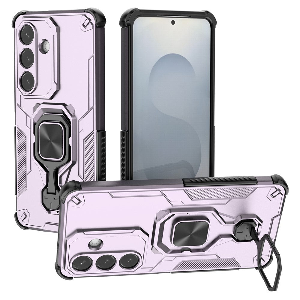 For Samsung Galaxy S26  Case Rotatable Ring Kickstand PC + TPU Shockproof Phone Cover