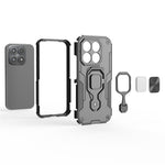 For Xiaomi 17 Case Rotatable Ring Kickstand PC + TPU Shockproof Phone Cover