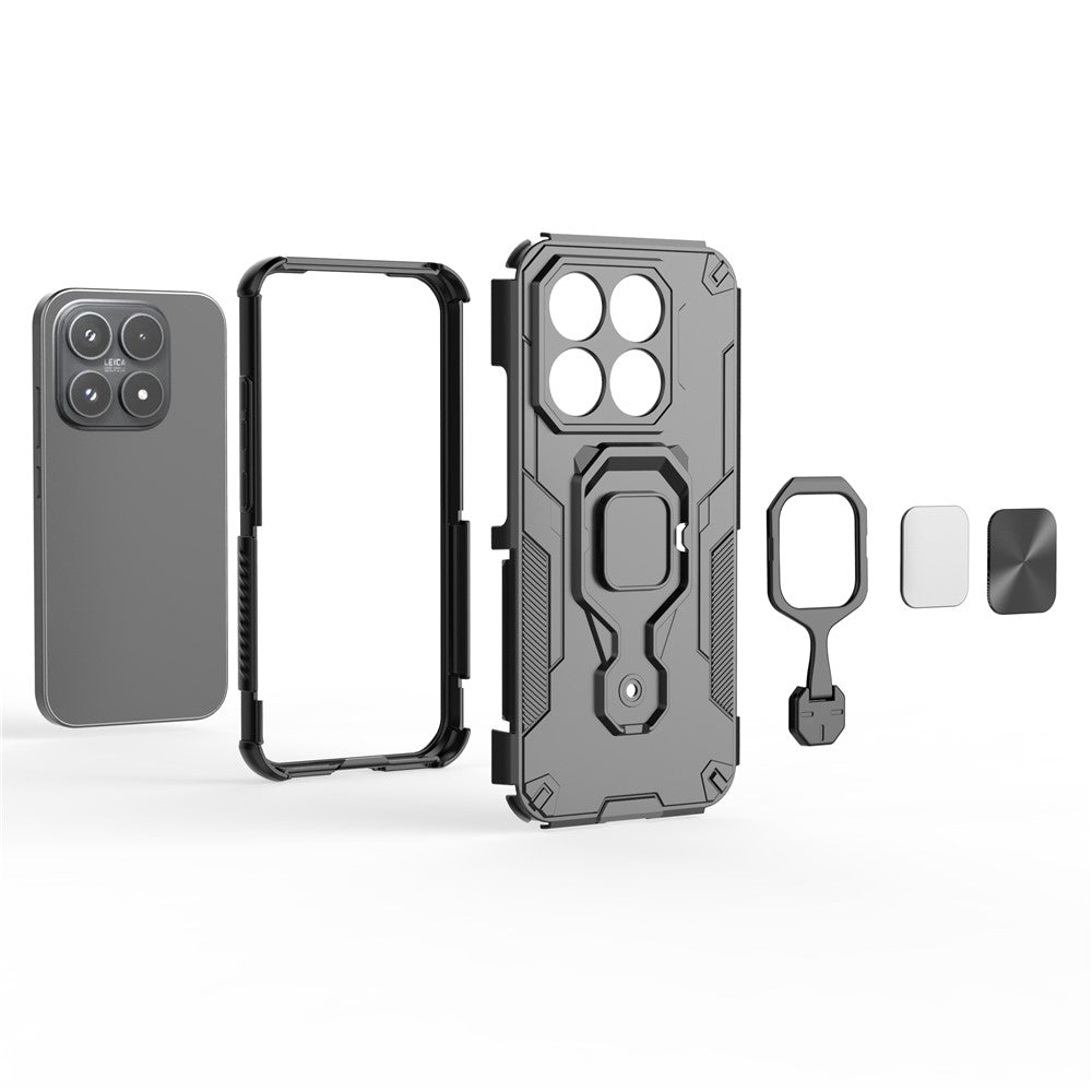 Xiaomi 17-skal, roterbart ringstöd, PC + TPU, stötsäkert mobilskal