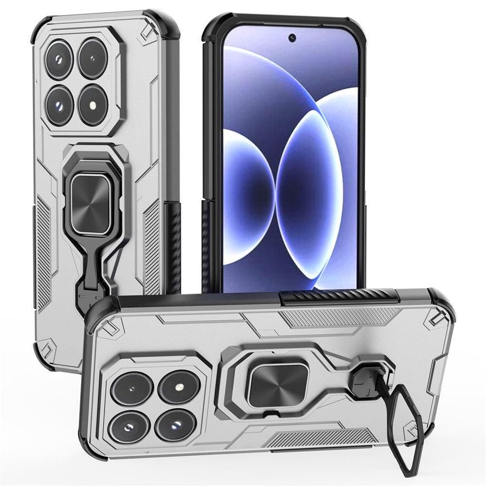 For Xiaomi 17 Case Rotatable Ring Kickstand PC + TPU Shockproof Phone Cover