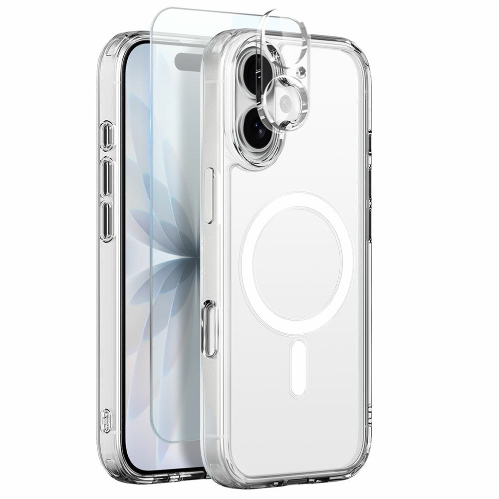 NORTHJO Til iPhone 17 Magnetisk Cover PC + TPU Telefoncover Sæt med Skærmbeskytter + Linsefilm