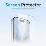 NORTHJO For iPhone 17 Magnetic Case PC + TPU Phone Cover Set with Front Screen Protector + Lens Film