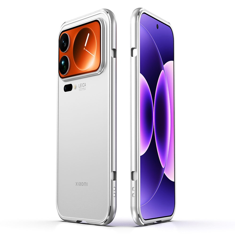 For Xiaomi 17 Pro Max Bumper Case Lens Protector Dual Color Metal Frame Phone Cover with Screw Lock