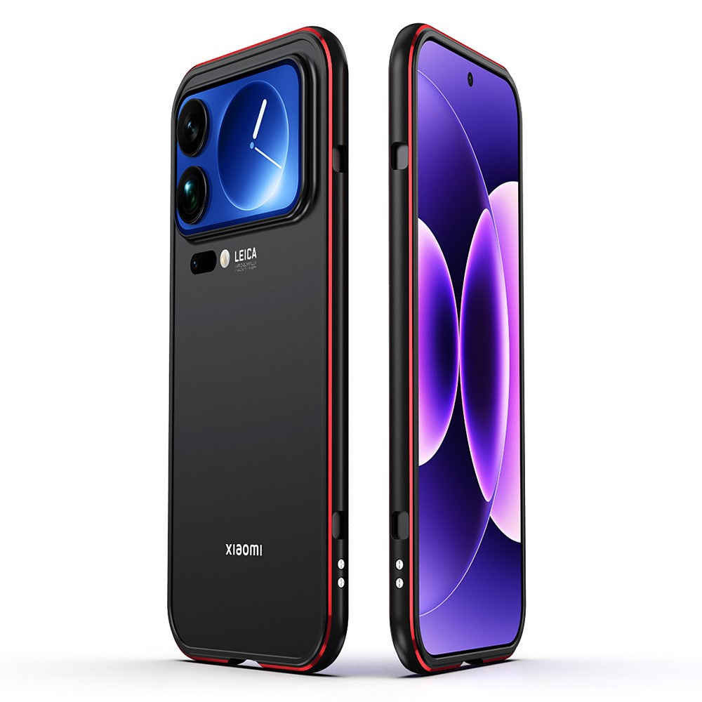 For Xiaomi 17 Pro Max Bumper Case Lens Protector Dual Color Metal Frame Phone Cover with Screw Lock
