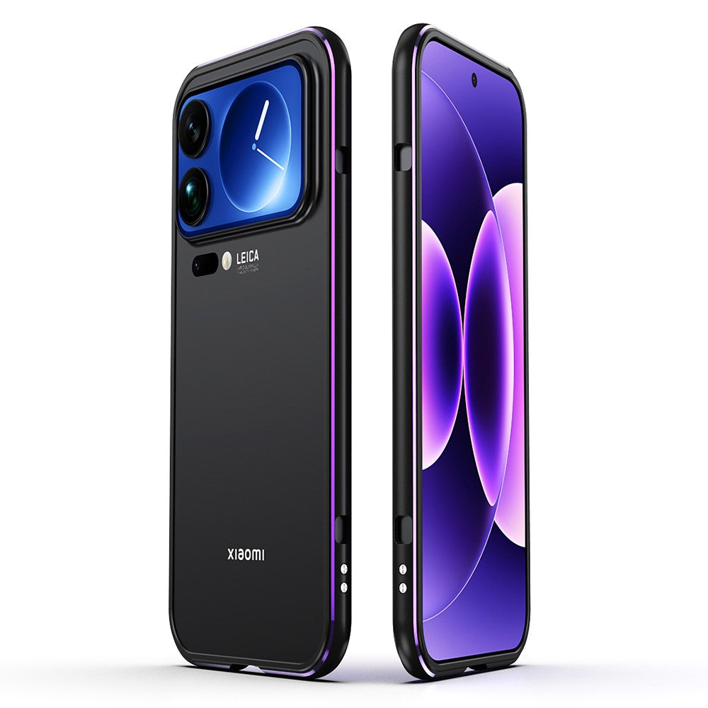 For Xiaomi 17 Pro Max Bumper Case Lens Protector Dual Color Metal Frame Phone Cover with Screw Lock