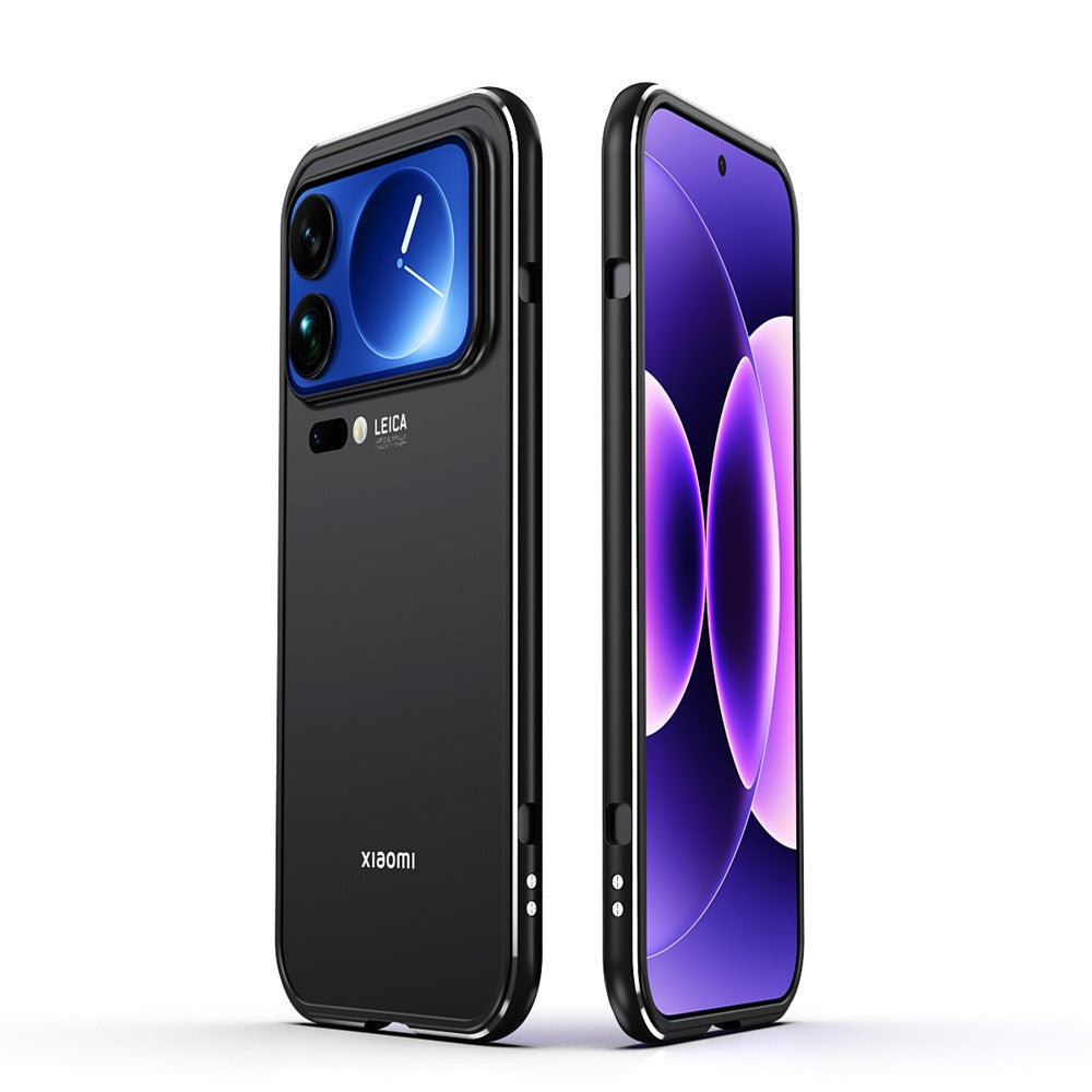 For Xiaomi 17 Pro Max Bumper Case Lens Protector Dual Color Metal Frame Phone Cover with Screw Lock