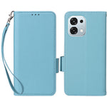Lædercover til Oppo A6 Pro 4G / A6 Pro 5G / F31 5G Litchi tekstur pung telefoncover med håndledsrem