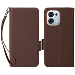Lædercover til Oppo A6 Pro 4G / A6 Pro 5G / F31 5G Litchi tekstur pung telefoncover med håndledsrem