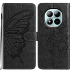For Xiaomi Poco M8 Pro 5G / Redmi Note 15 Pro+ 5G (Global) Case Butterfly Imprinted Wallet Stand PU Leather Flip Phone Cover with Strap