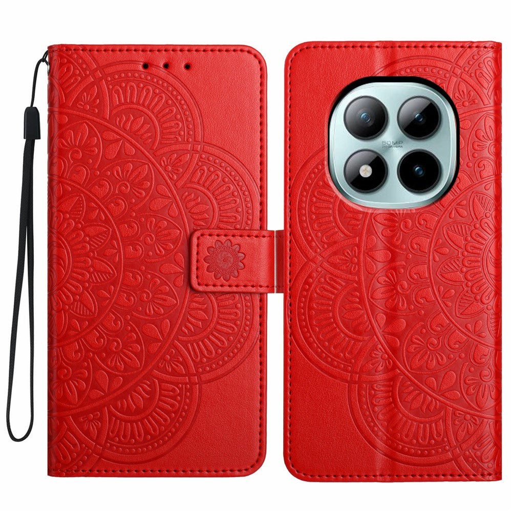 For Xiaomi Poco M8 Pro 5G / Redmi Note 15 Pro+ 5G (Global) Leather Case with Card Slots Mandala Pattern Phone Cover Stand
