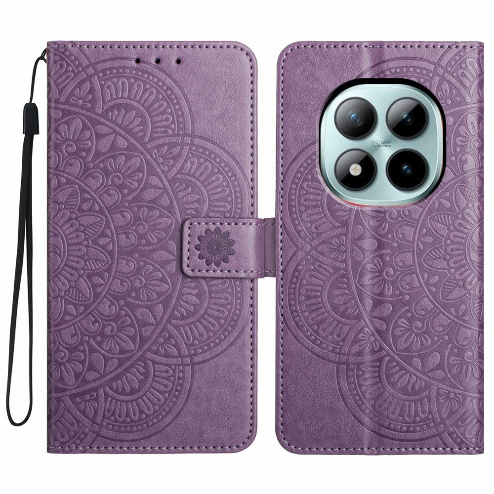 For Xiaomi Poco M8 Pro 5G / Redmi Note 15 Pro+ 5G (Global) Leather Case with Card Slots Mandala Pattern Phone Cover Stand