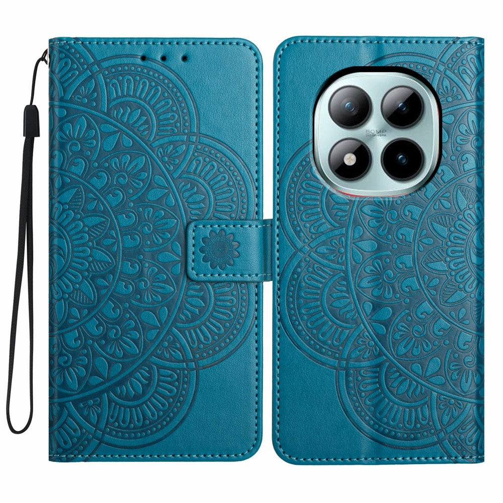 For Xiaomi Poco M8 Pro 5G / Redmi Note 15 Pro+ 5G (Global) Leather Case with Card Slots Mandala Pattern Phone Cover Stand