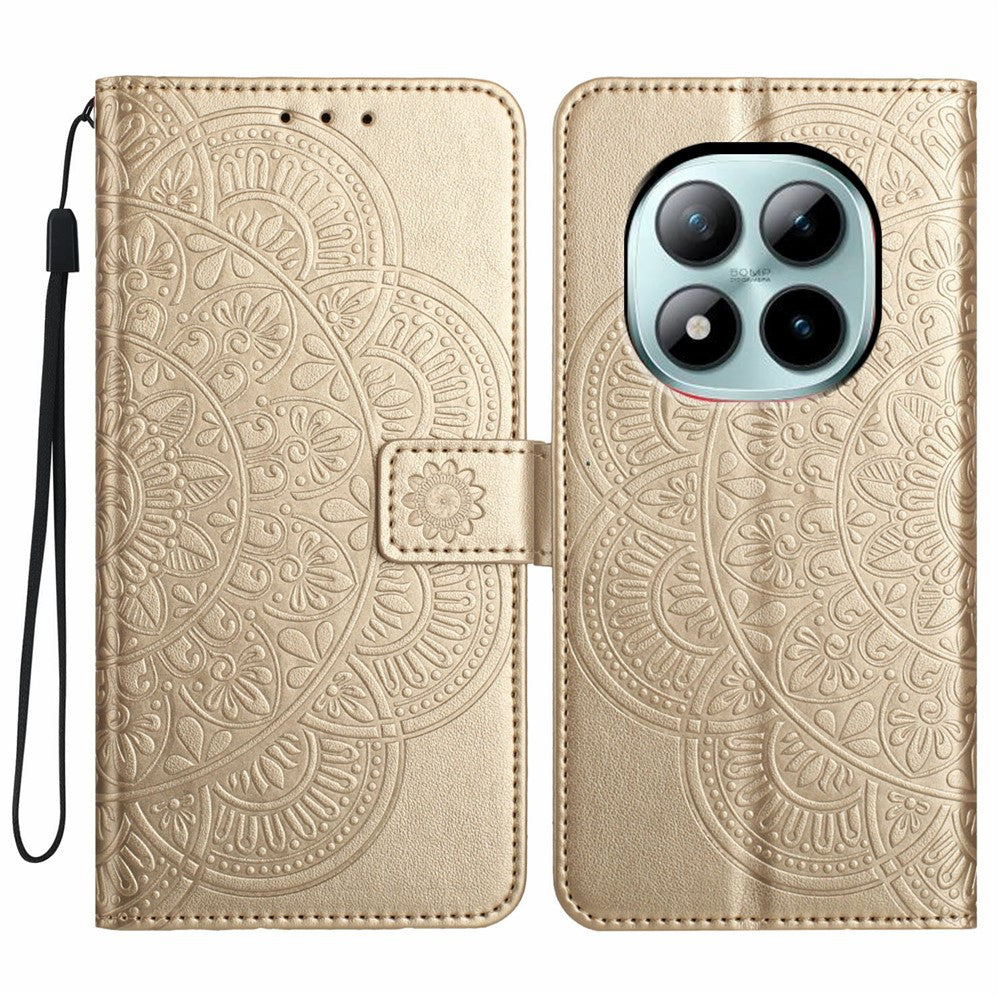 For Xiaomi Poco M8 Pro 5G / Redmi Note 15 Pro+ 5G (Global) Leather Case with Card Slots Mandala Pattern Phone Cover Stand