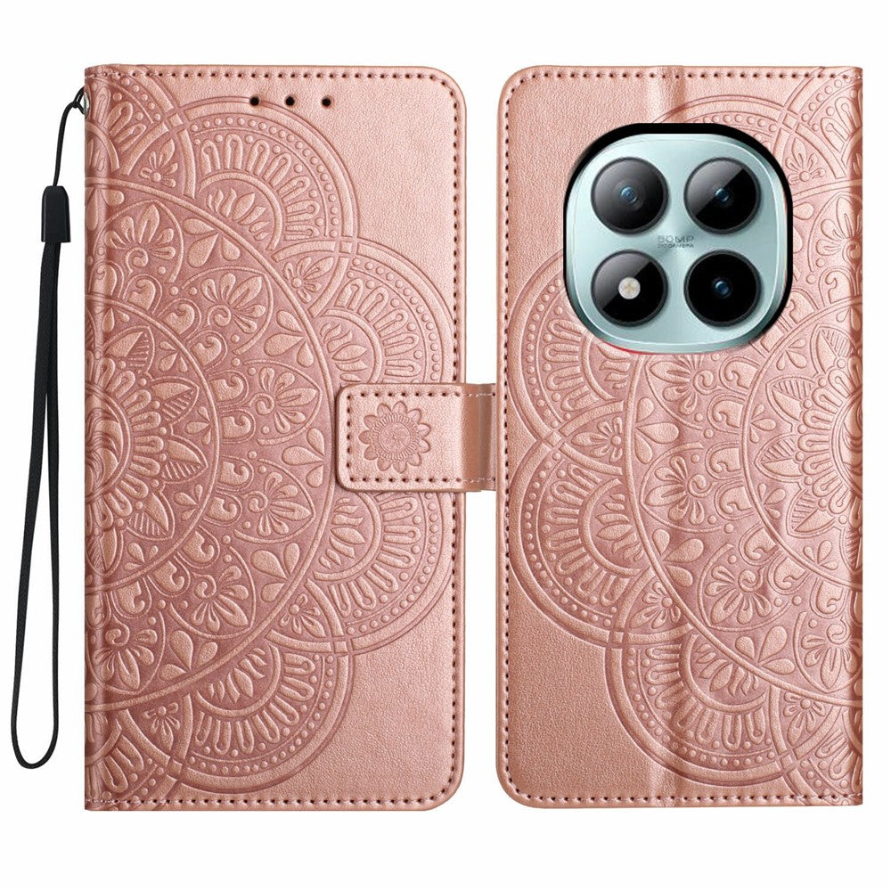 For Xiaomi Poco M8 Pro 5G / Redmi Note 15 Pro+ 5G (Global) Leather Case with Card Slots Mandala Pattern Phone Cover Stand
