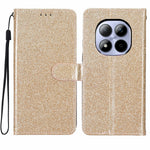 For Xiaomi Redmi Note 15 Pro 5G (Global) Wallet Case Glitter Anti-Scratch Leather Stand Phone Cover with Strap