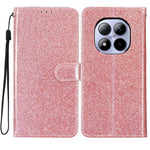 For Xiaomi Redmi Note 15 Pro 5G (Global) Wallet Case Glitter Anti-Scratch Leather Stand Phone Cover with Strap