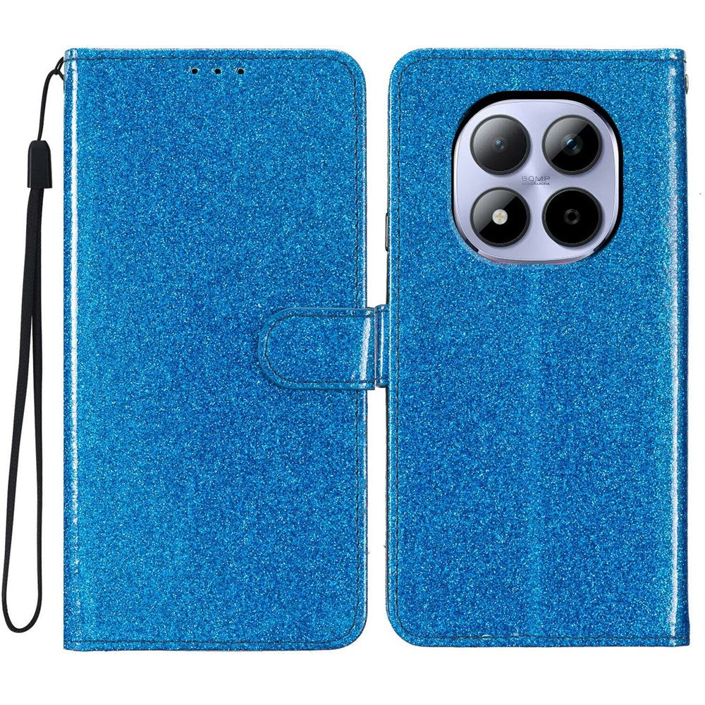 Xiaomi Redmi Note 15 Pro 5G (Global) Plånboksfodral Glitter Reptåligt Läder Stativ mobilfodral med Rem