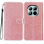Xiaomi Poco M8 Pro 5G / Redmi Note 15 Pro+ 5G (Global) Plånboksfodral Glitter Reptåligt Läder Stativ mobilskal med Rem