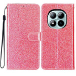 Xiaomi Poco M8 Pro 5G / Redmi Note 15 Pro+ 5G (Global) Plånboksfodral Glitter Reptåligt Läder Stativ mobilskal med Rem
