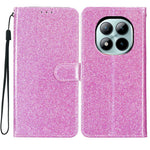 Xiaomi Poco M8 Pro 5G / Redmi Note 15 Pro+ 5G (Global) Plånboksfodral Glitter Reptåligt Läder Stativ mobilskal med Rem