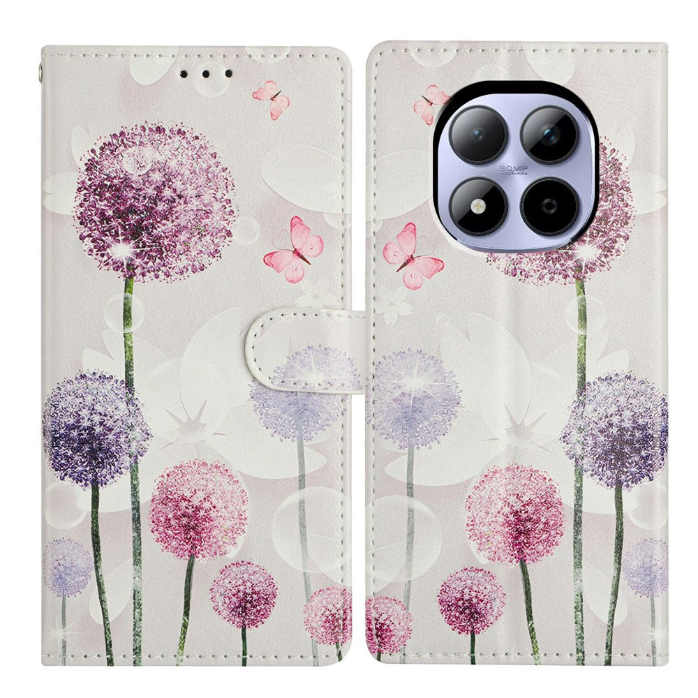 For Xiaomi Redmi Note 15 Pro 5G (Global) Case Pattern Printing Wallet Stand Flip Leather Phone Cover with Strap