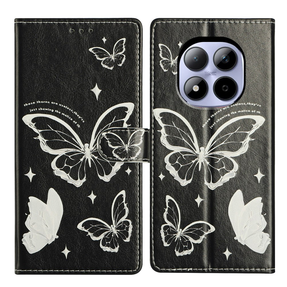 For Xiaomi Redmi Note 15 Pro 5G (Global) Case Pattern Printing Wallet Stand Flip Leather Phone Cover with Strap