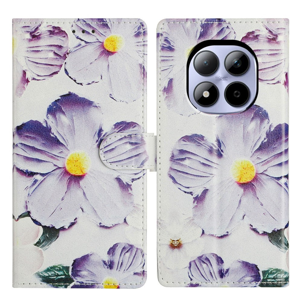For Xiaomi Redmi Note 15 Pro 5G (Global) Case Pattern Printing Wallet Stand Flip Leather Phone Cover with Strap