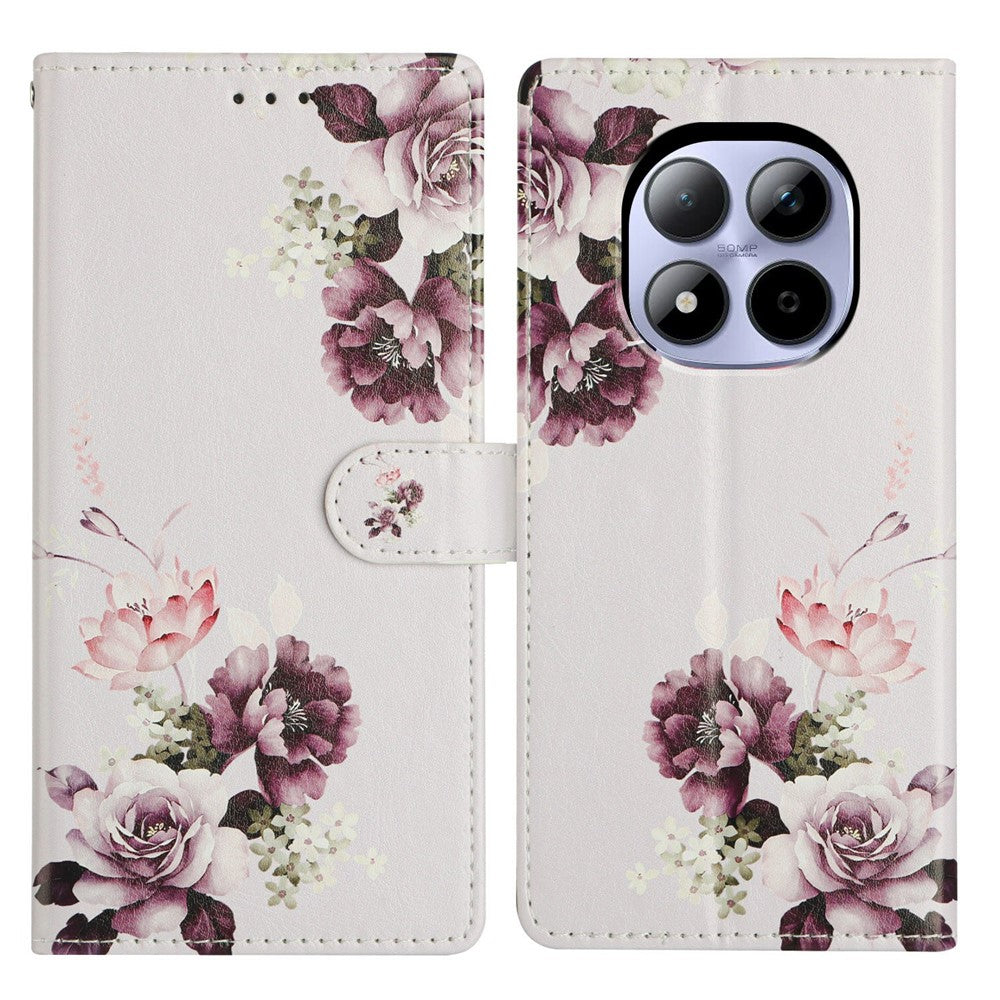 For Xiaomi Redmi Note 15 Pro 5G (Global) Case Pattern Printing Wallet Stand Flip Leather Phone Cover with Strap