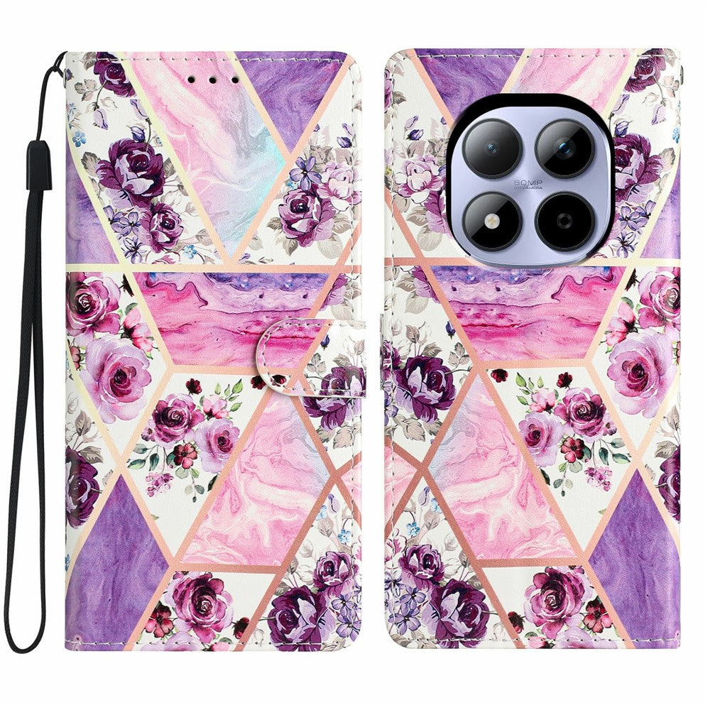 For Xiaomi Redmi Note 15 Pro 5G (Global) Wallet Case PU Leather Pattern Printing Stand Phone Cover with Strap