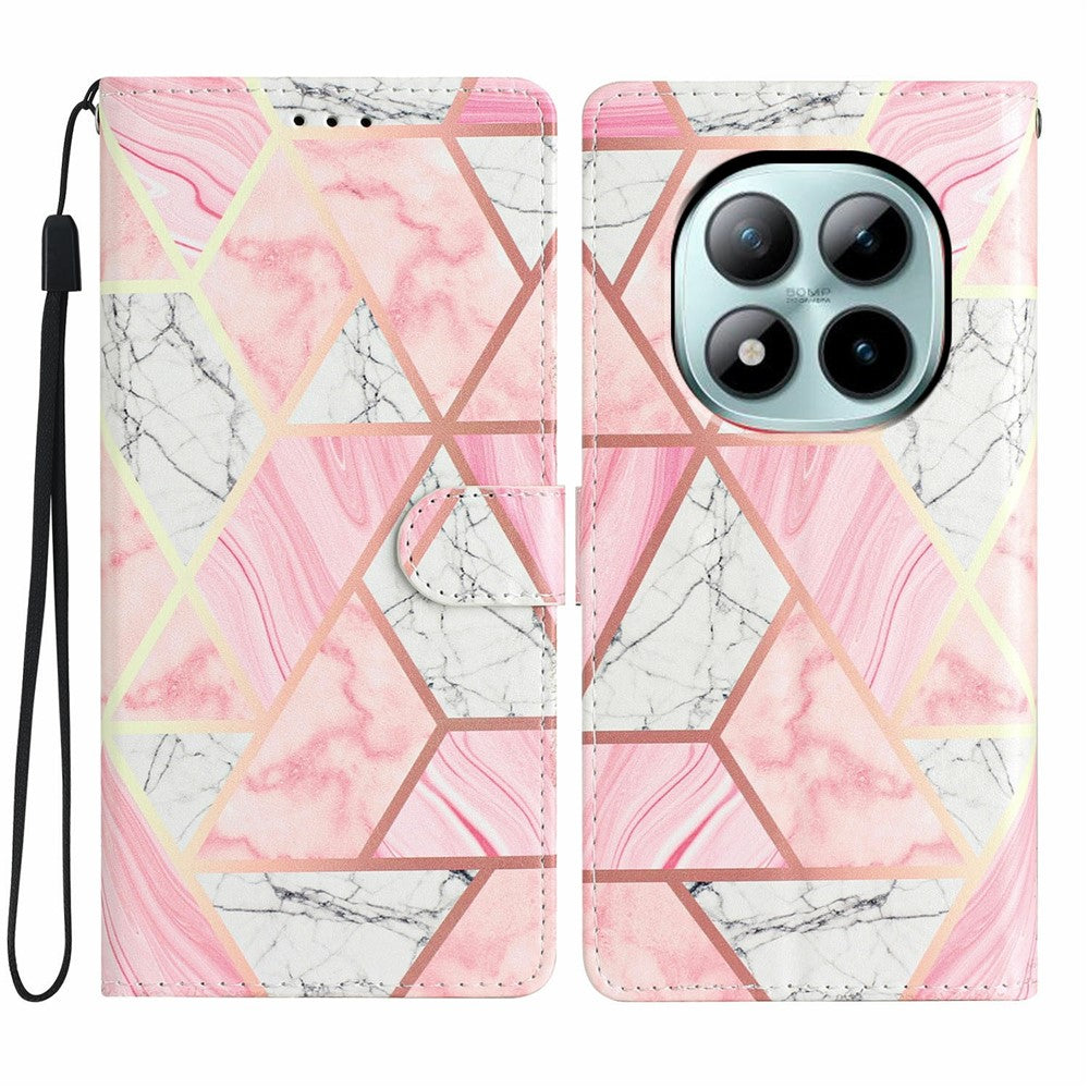 For Xiaomi Poco M8 Pro 5G / Redmi Note 15 Pro+ 5G (Global) Wallet Case PU Leather Pattern Printing Stand Phone Cover with Strap