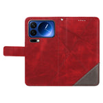 For Xiaomi 17 Pro Leather Case Geometric Line Design Wallet Phone Cover with Wrist Strap