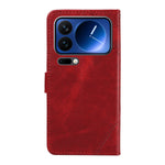 For Xiaomi 17 Pro Leather Case Geometric Line Design Wallet Phone Cover with Wrist Strap
