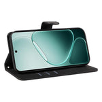 For Oppo A6 Pro 4G / Oppo A6 Pro 5G Wallet Case Leather Phone Cover Stand with Curved Line Design