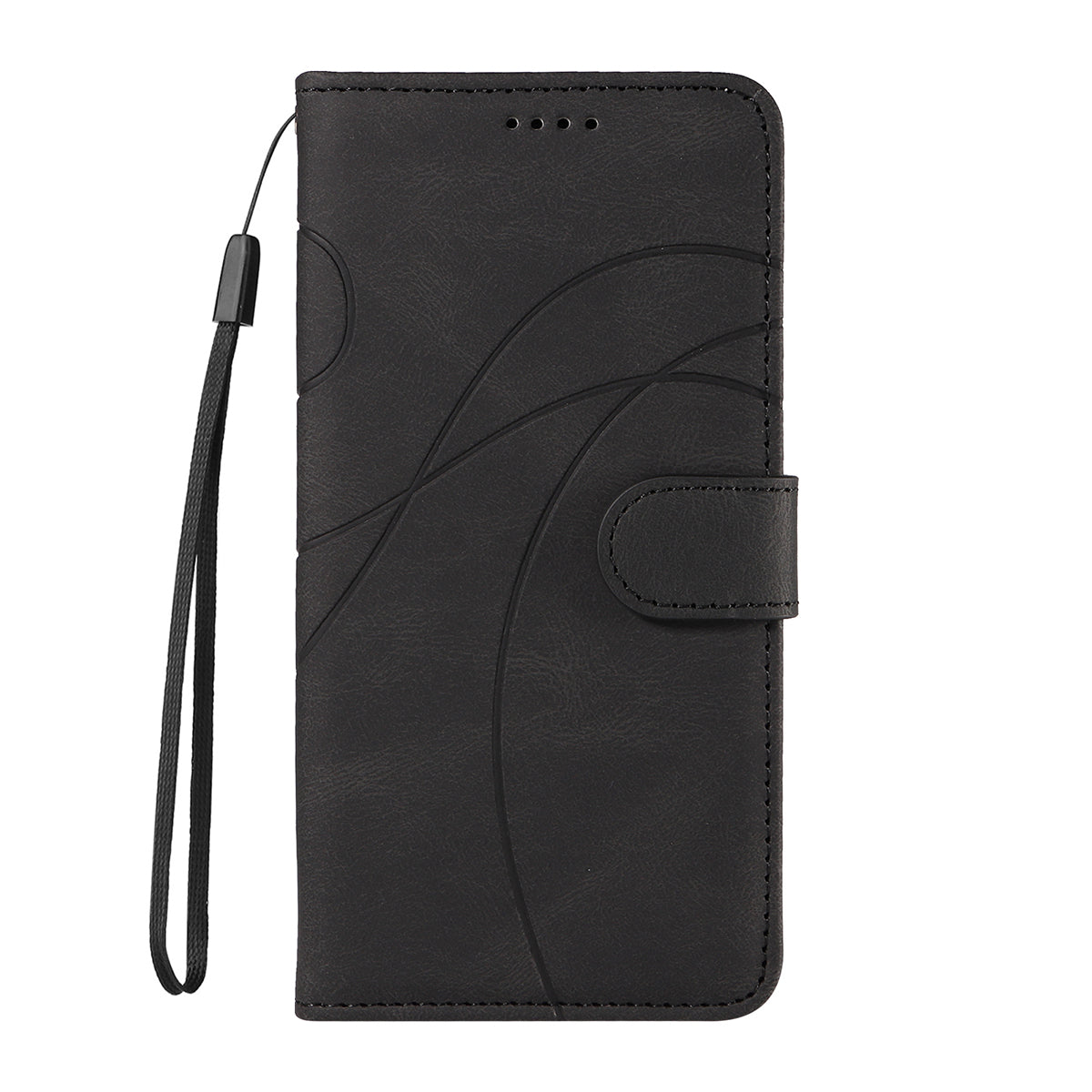 For Oppo A6 Pro 4G / Oppo A6 Pro 5G Wallet Case Leather Phone Cover Stand with Curved Line Design