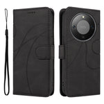 For Honor Magic8 Lite 5G / X9d 5G / X70 5G Wallet Case Leather Phone Cover Stand with Curved Line Design