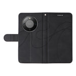 For Honor Magic8 Lite 5G / X9d 5G / X70 5G Wallet Case Leather Phone Cover Stand with Curved Line Design