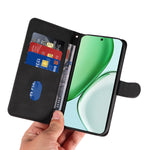 For Honor Magic8 Lite 5G / X9d 5G / X70 5G Wallet Case Leather Phone Cover Stand with Curved Line Design